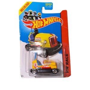 Hot Wheels Bump Around HW Race Die-Cast Car 164/250 Yellow & Red 3+ New In Packa